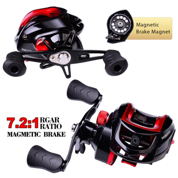 Wholesale Baitcasting Reels 12 Gear Magnetic Brakes 7.2:1 Gear Ratio Metal Fishing Reels - Image 4