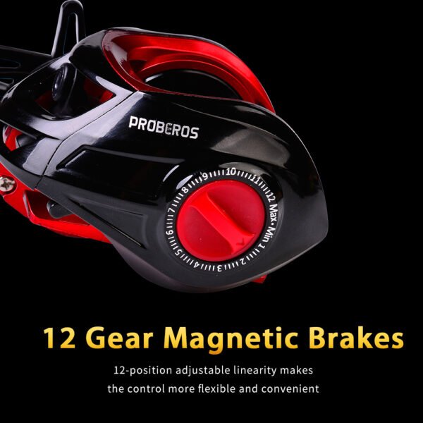Wholesale Baitcasting Reels 12 Gear Magnetic Brakes 7.2:1 Gear Ratio Metal Fishing Reels - Image 6