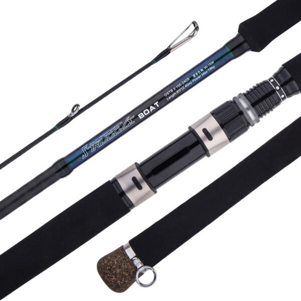 Wholesale OEM Saltwater Fishing Rod Black 2.4M  Spinning Boat Rods