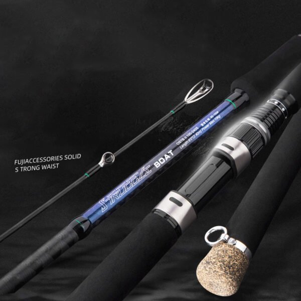 Wholesale OEM Saltwater Fishing Rod Black 2.4M  Spinning Boat Rods - Image 2