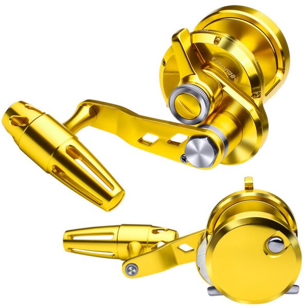 Manufacturer Custom Trolling Reels Gold 9+1BB Ball Bearing 5.7:1 Gear Ratio Fishing Reels for Jigging - Image 2