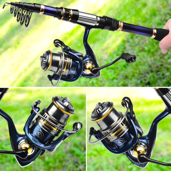 Bulk OEM Custom Fishing Gears Foldable Carbon Surf Fishing Rods Metal Spinning Reels Set - Image 7