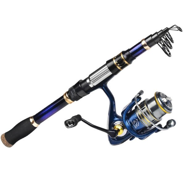Bulk OEM Custom Fishing Gears Foldable Carbon Surf Fishing Rods Metal Spinning Reels Set - Image 3