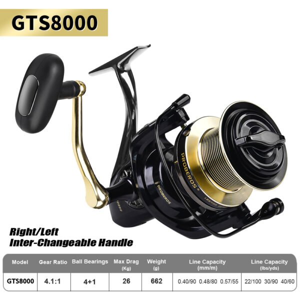 Factory OEM 4+1 Ball Bearing Metal Handle 4.1:1 Gear Ratio Spinning Reels - Image 5